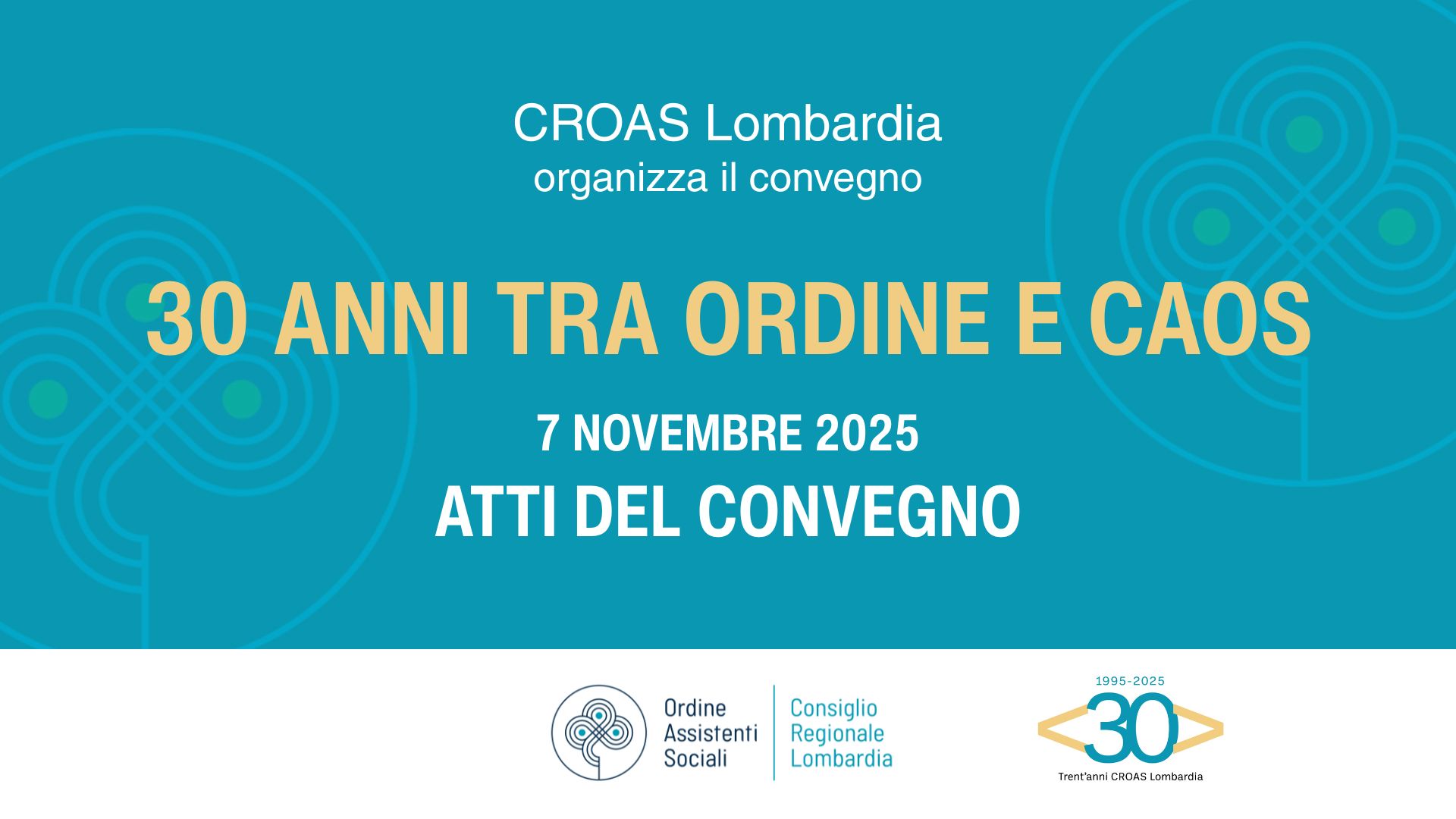convegno 30 anni tra ordine e caos